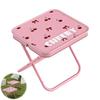 Outdoor Folding Stool with Carry Bag Portable Lightweight Heavy Duty Camping Backpacking Beach Picnic Fishing Collapsible Chair Seat