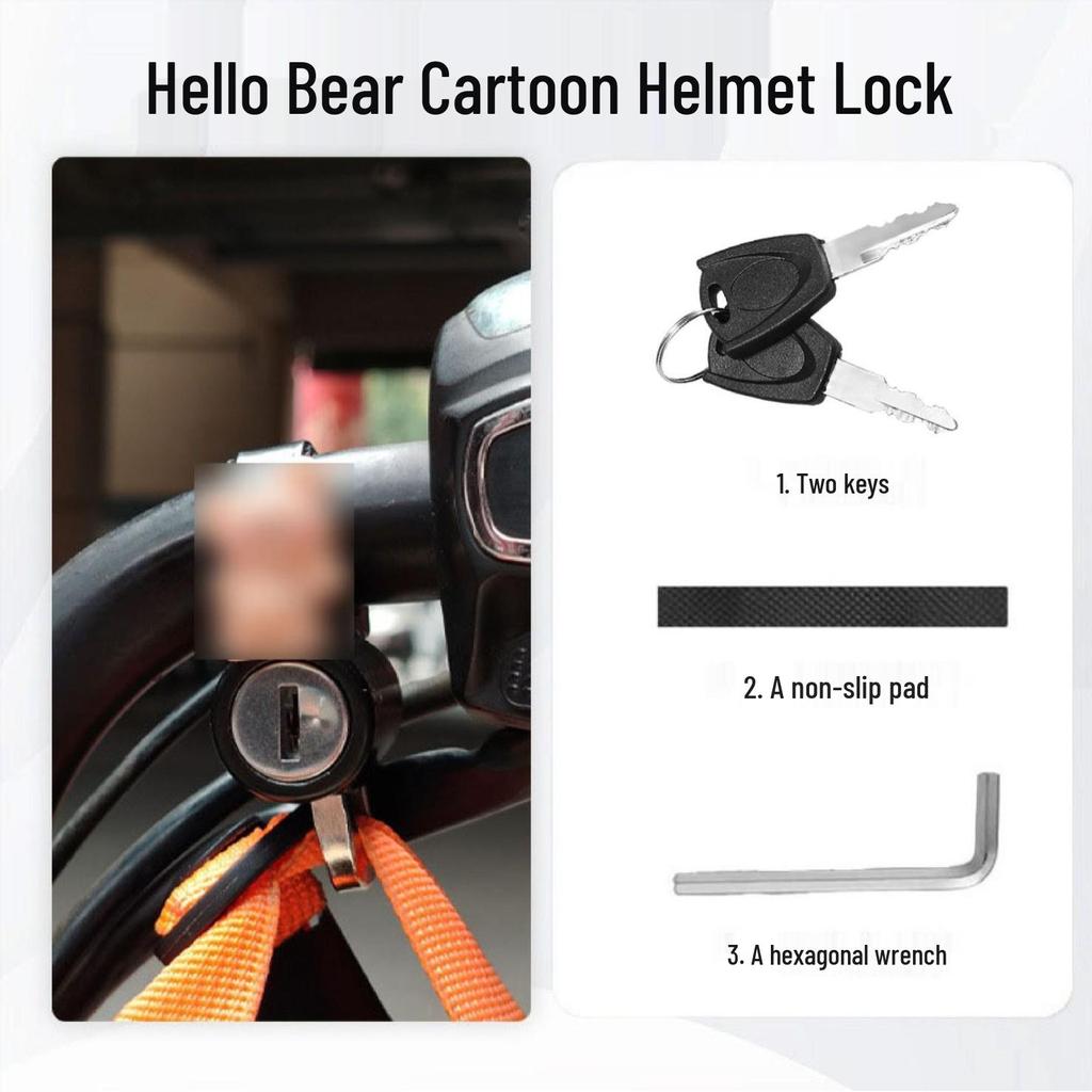 Universal Anti-theft Helmet Lock for Electric Vehicles and Bicycles