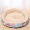 Round Dog Bed House Dog Mat Long Plush Cats Nest Dog Basket Pet Cushion Soft Warm Sleeping Pets Supplies Winter