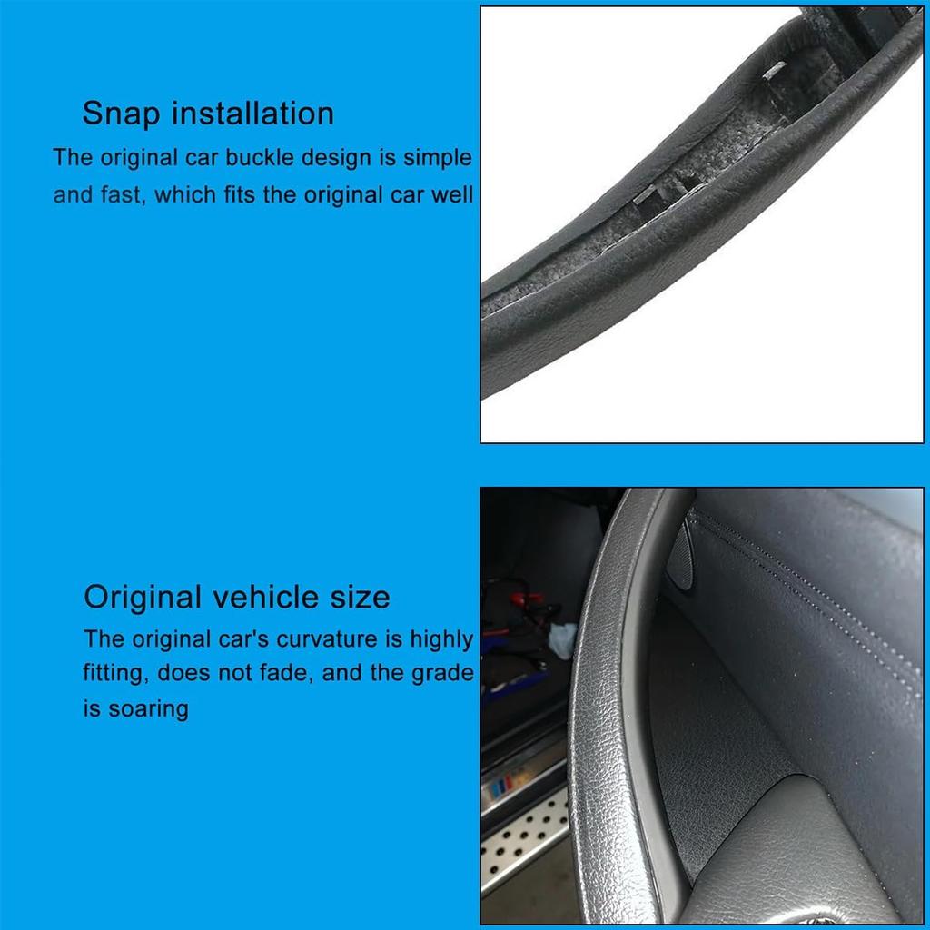 FASTCHE for BMW X5 / X6 Door Handle Outer Cover, Right Side Passenger Door Handle Outer Leather Door Handle Outer Cover Replacement Compatible with