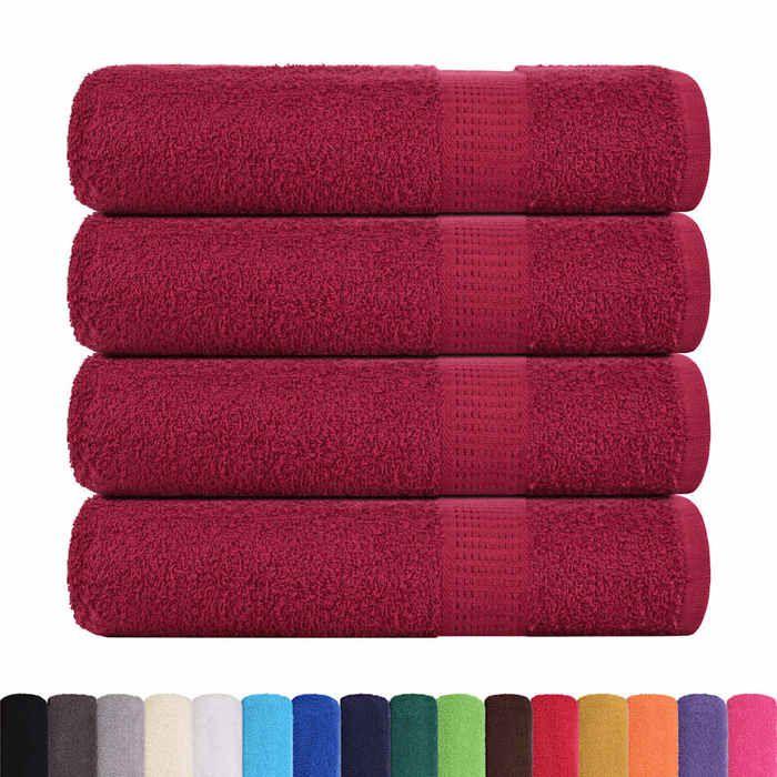 VidaXL Bath Towels 4 Pcs Bordeaux 100x150cm 360 G/m² 100% Cotton, Towel, Set of Bath Towels, Towel 136741
