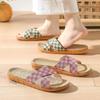 Summer Linen Slippers Men's Home Indoor Deodorant Silent Home Non-slip Four Seasons Cotton and Linen Slippers Men's Summer