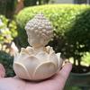Chinese Style Buddha Ornaments Q Version Coconut Figurine Lotus Tathagata Buddha Statue  Garden