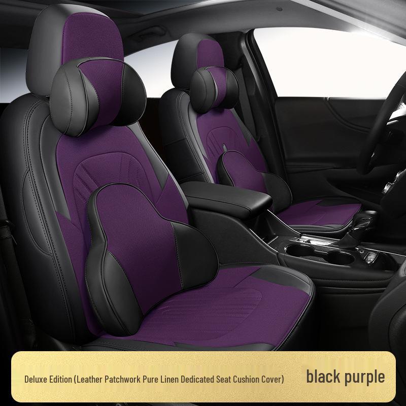 Chevrolet Malibu XL Seat Cushion: Full Surround, Leather & Linen, Four-Season Cover for 5-Seater