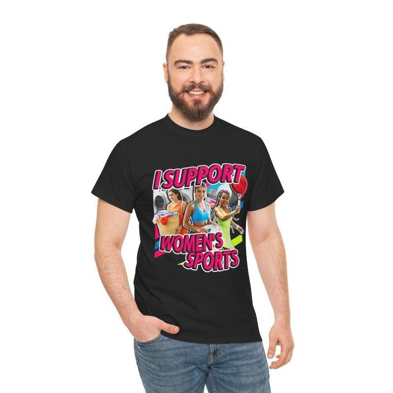 I Support Women's Sport Funny Offensive T-Shirt Washing Cleaning Cooking Graphic Meme Tee Embarrassing Shirt Exchange Gift