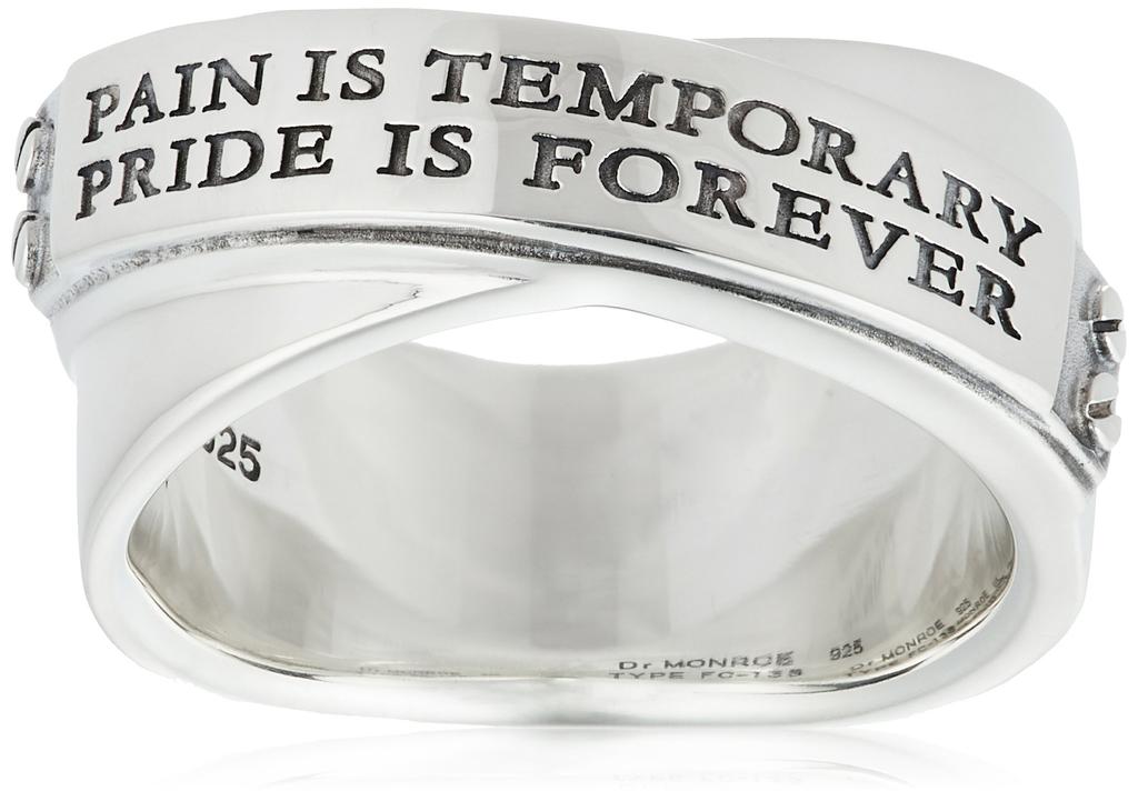 Monroe Message Cross Silver Japanese Size 14 Dr. Ring, 925, FC-138-SV-14,