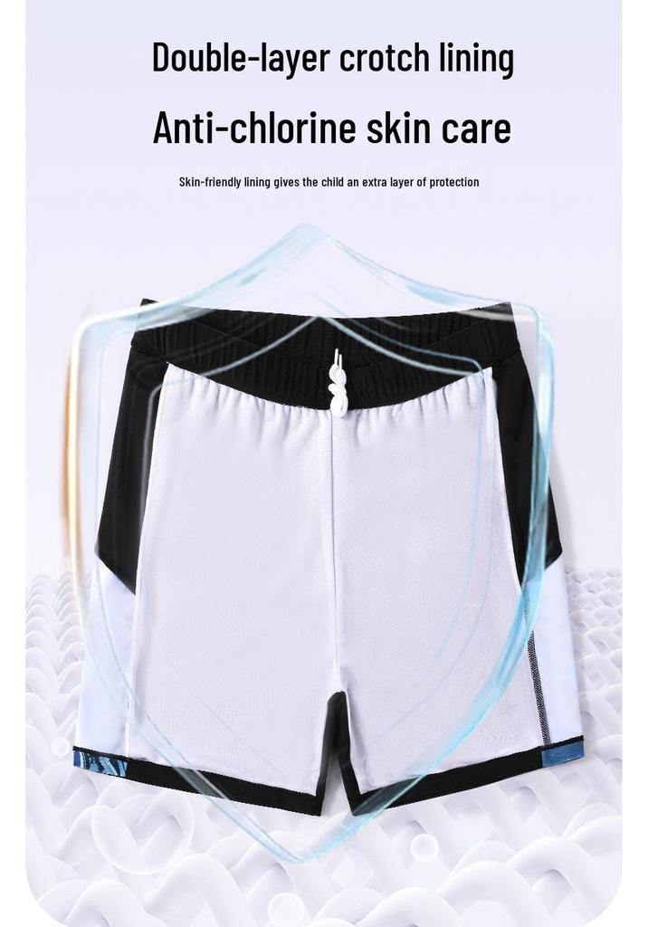Plus Size Boys' UV Protection Swimwear Set for Teens and Chubby Kids