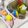 1PC Sponge Holder for Kitchen Sink, Silicone Sink Saddle Double Side Hanging Storage Basket
