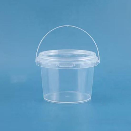 Leakproof Food Containers 2PCS Round Buckets, with Lid And Handle Disposable Containers, Moisture Proof Jars Stackable Food-grade Plastic Storage