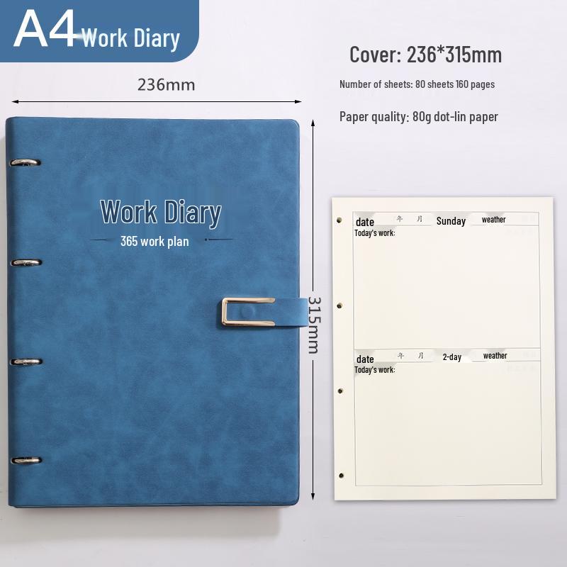 A4 Work Log & Meeting Minutes Book with Custom Printing for Office or Construction Use