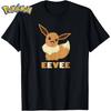 Miniso Pokémon Eevee Cartoon Printed T-shirt Cotton Women's Summer New Style T-shirt Y2K Loose Casual Short Sleeved Top