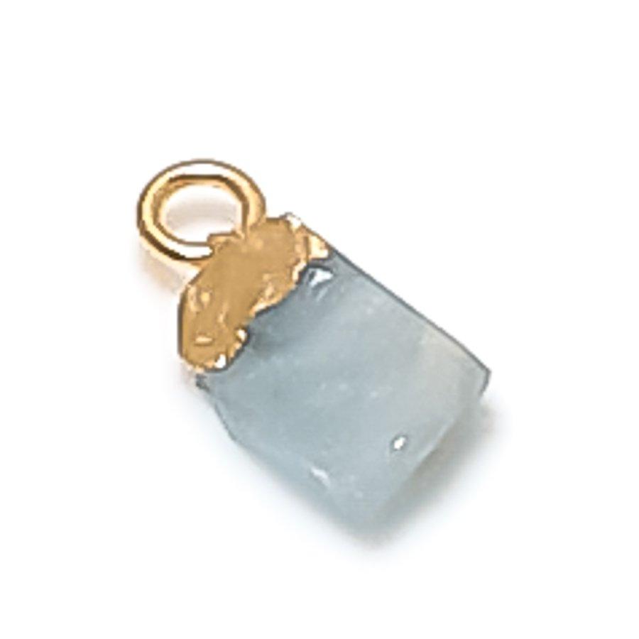 

Натуральный Аквамарин Необработанный Драгоценный Камень 925 Стерлинговое Серебро Ювелирный Кулон 0,59 R9c52