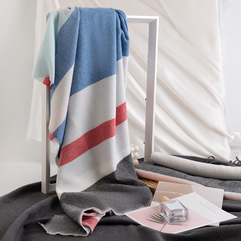 

New herringbone pattern versatile imitation cashmere scarf women s simple casual style fringed warm shawl 185*70cm