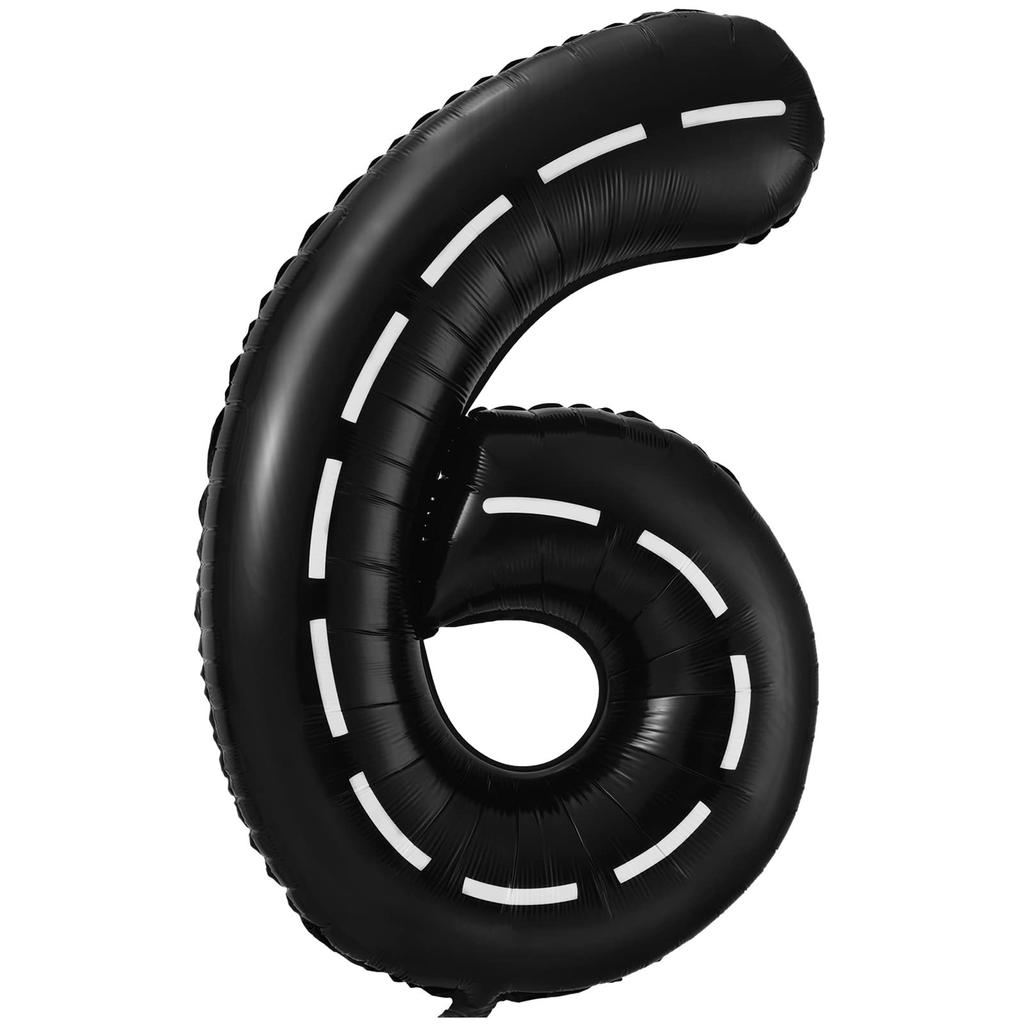 40 Inch Race Car Black Number 0-9 Birthday Party Balloons Boys 0th Birthday Party Race Car Theme Party Decorations Supplies
