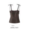 Araltay New Arrival Fashion Style Women's Clothing Fashion All-Match Minimalist Bowknot Decoration Stretch Tops 4661022700