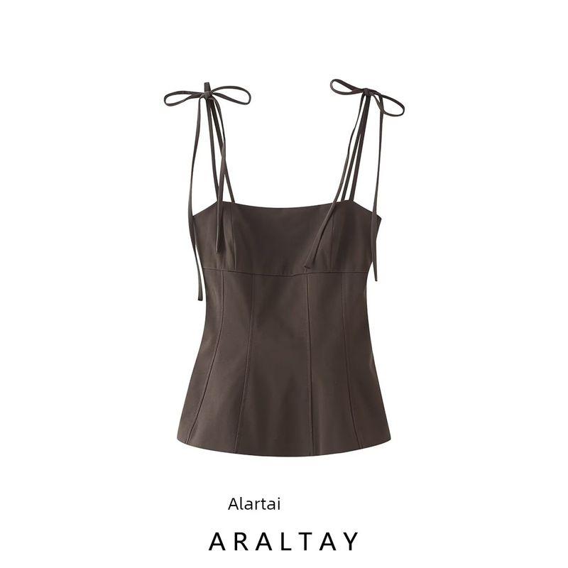 Araltay New Arrival Fashion Style Women's Clothing Fashion All-Match Minimalist Bowknot Decoration Stretch Tops 4661022700