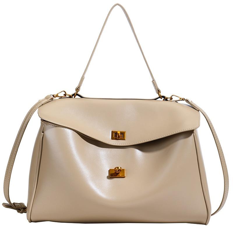 

Сумка-тоут премиальной текстуры с мягкой поверхностью, женская простая, большой вместимости, темпераментная, на плечо, подмышку, сумка-мессенджер для通勤 хаки