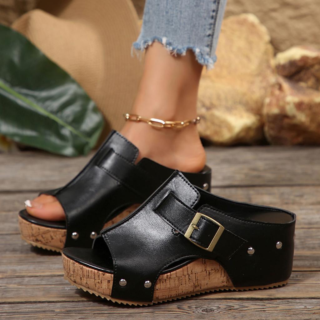 Fashion New Plus Size Women Sandals Peep Toe Platform Wedge Sandals New Fashion Dress High Heel Shoes for Women Outdoor Causal Shoes