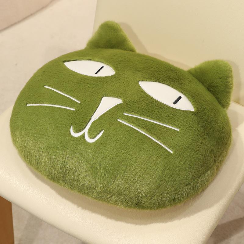 Cartoon Cat Face Cushion Pillow for Sofa, Car, or Seat
