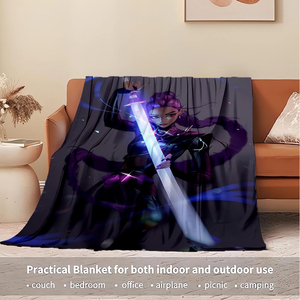 K-POP Anime Girls Group Four Seasons Soft Warm Blanket All-Season Thick Knit Polyester Bedspread for Bed, Camping, Travel Perfect Gift