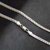 925 Silver 6MM Full Sideways Chain Necklace For Women Men Fashion Jewelry Sets Wedding Gift