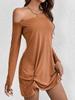 2025 Long Sleeve Loose Solid Colour T-Shirt Casual Elegant And Beautiful Women's Dresses Fashion Summer Dress