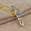 The Legend of Zelda Breath of the Wild Sheikah Eye Triforce Master Sword Hylian Shield Pendant Necklace for Men