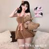 Fun Underwear Soft Girl Bear Plush Dress Sweet and Cute Kawaii Neck Bud Skirt Woman