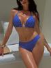 Dámské plavky Oboustranný potisk Sexy s vázáním za krkem Bez zad Vázání vzadu Bikini Kostým Plážové oblečení Plavky