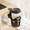 360° Rotating Desk Cup Holder Clamp Anti-Spill Clip On Table Cup Holder Rotatable Water Bottle Stand Drink Coffee Mug Storage