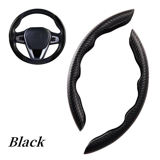 

1 пара автомобильных чехлов на руль из углеродного волокна, универсальный нескользящий усилитель, защитный чехол, авто, грузовик, спортивный интерьер A