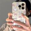 Pink bow cat is suitable for Apple 13 15promax mobile phone case cartoon 16pro fine hole soft case 7plus.