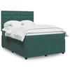 VidaXL Slatted Bed Base and Mattress Dark Green 140x200cm Velvet, Bed, Platform Bed, Panel Bed, Furniture of 3292373