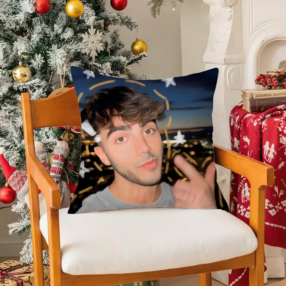 Internet Meme Celebrities FFede Vigevani Pillow Case Silky Short Plush With Invisible Zipper Dustproof Sofa Cushion Cover