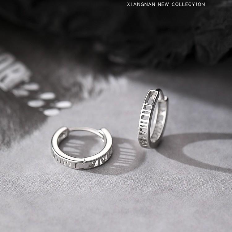 Roman Ear Buckle Circle Niche Design Earrings Women's Summer New Light Luxury Earrings