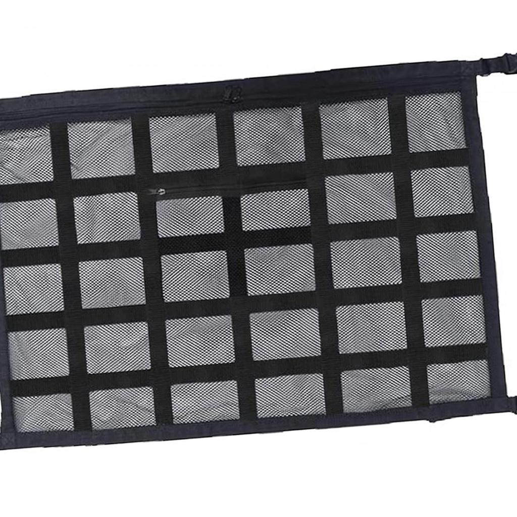 Car Ceiling Cargo Mesh Net Storage Pocket Vehicle Interior Accessories Durable Car Roof Organizer for Car with 4 Handles