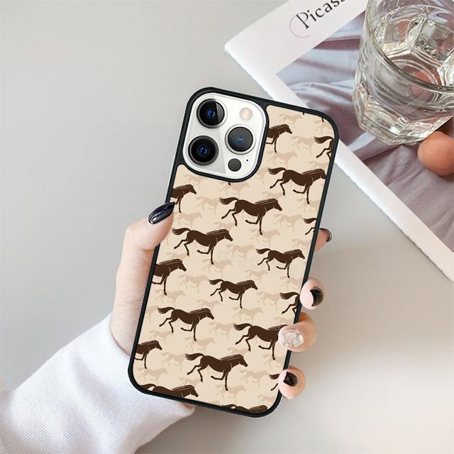 Horses Pattern Collage Phone Case Cover For iPhone 17 Air 15 16 14 13 12 Pro Max 11 Pro Max Plus Coque Shell