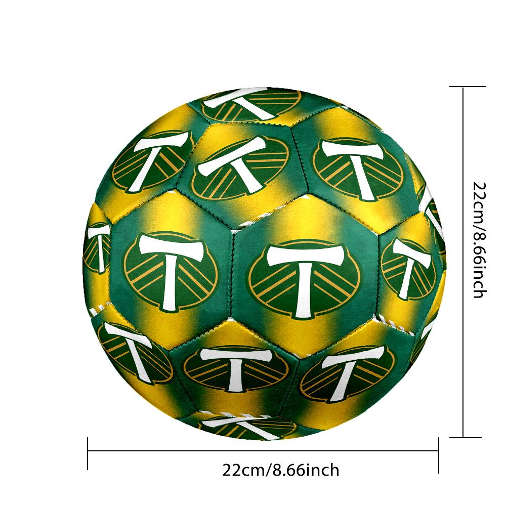 Portland Timbers Indoor Soccer Ball Size 5 Colorful All Ages Machine Stitched PVC Competition Ready Durable High-Bounce
