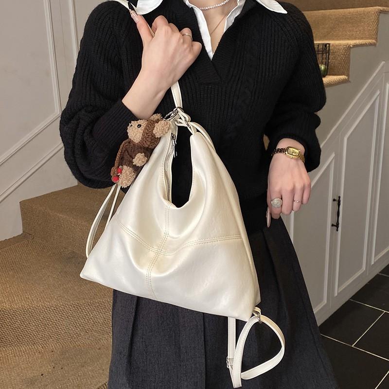 Large Capacity Tote Bag Women Casual Work Commuter Shoulder Crossbody With Zipper Phone Pocket