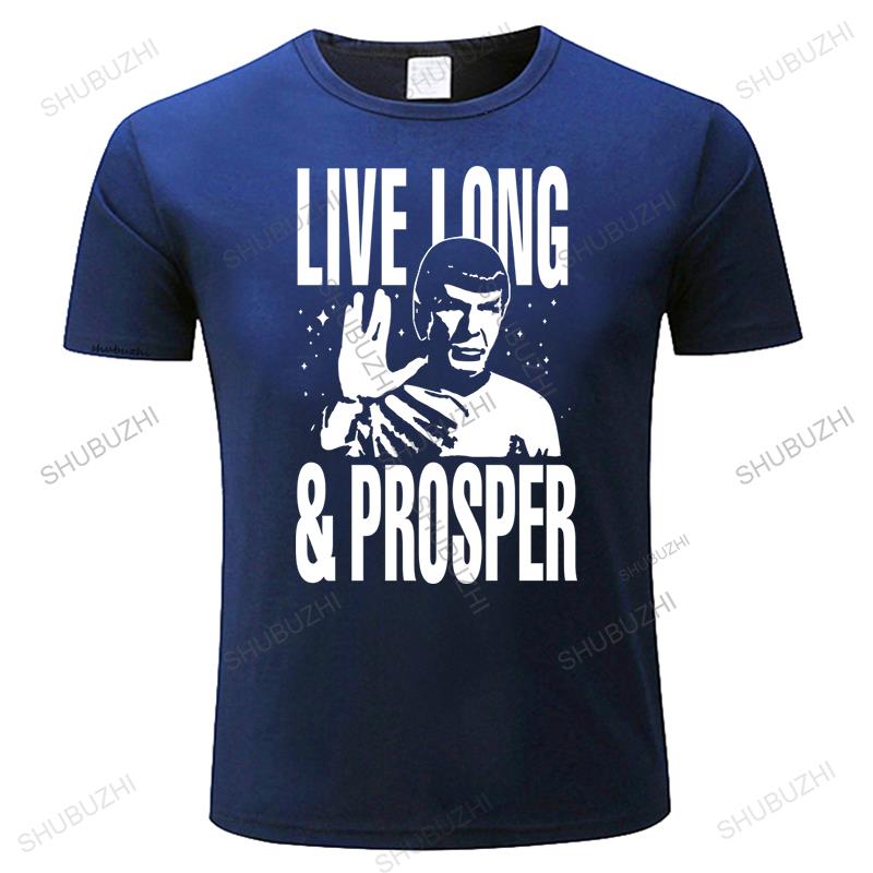 мужская уличная футболка Star Treks Spock Живи долго и процветай Лицензированная взрослая футболка модная футболка мужская хлопковая брендовая футболка S