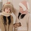 Knitted Beanie Rabbit Ear Winter Hat Warm Ears Pullover Cap Plush Scarf Hat  Kids Winter Wear