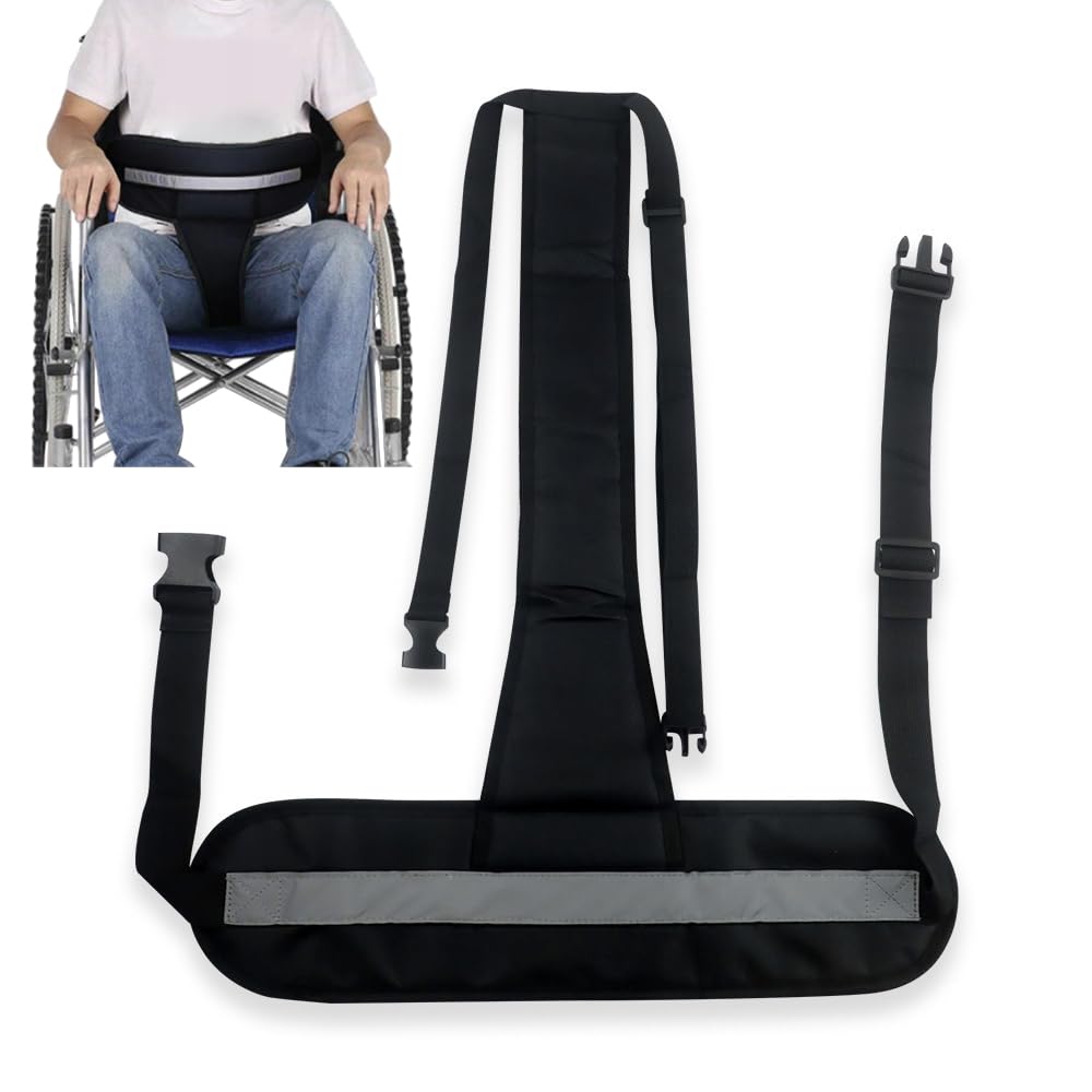 

Ailunate Wheelchair Fastening Belt, Safety Belt, Seat Belt, Wheelchair Fall Prevention, Anti-Slip, Anti-Slip, Nursing Care, Foot Strap