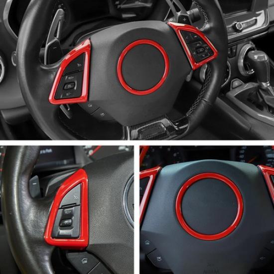Interior Steering Wheel Frame Trim Cover Accessories For 2017+ Chevrolet Camaro