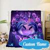 Custom Name Dolphins Starry Night Blanket bed sofa Blanket Flannel Blanket for Camping, Hiking, Picnic Essentials,gift for Fan family