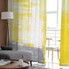 Olejomalba Geometrické Žluté Voálové Průsvitné Záclony Obývací Pokoj Okno Šifonová Tylová Záclona Kuchyň Ložnice Závěsy Domácí Dekorace