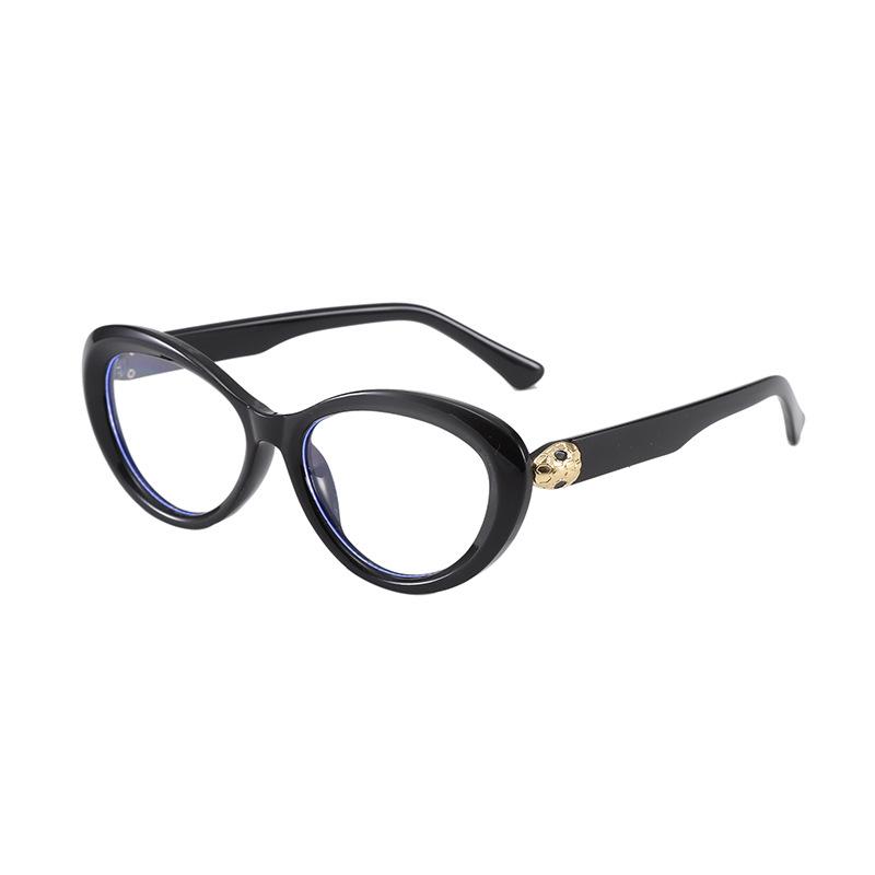 Cat Glasses Women's Flat Glasses Anti-blue Light Big Face Thin Glasses Frame