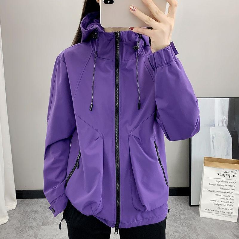 Damen Frühling Herbst Windjacke Schlanke Passform Winddicht Sportjacke Paar Liebhaber Mantel
