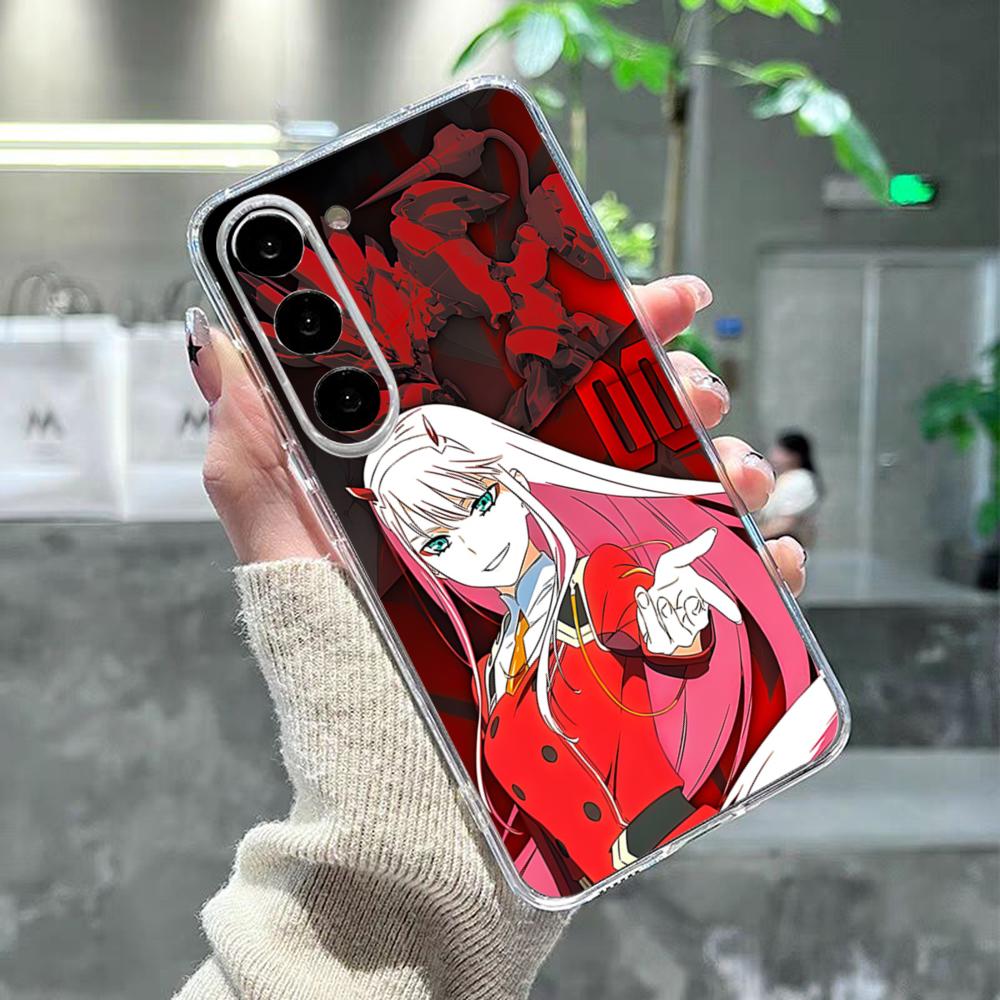 Zero Two Darling In The FranXX Anime Phone Case For Samsung S26 S25 S24 Ultra S23 Fe S22 S20 S21 Plus Plus 5G Fe Transparent Cov