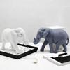 Resin Elephant Sculpture Luck and Wealth Symbol For Desk and Cabinet Decors