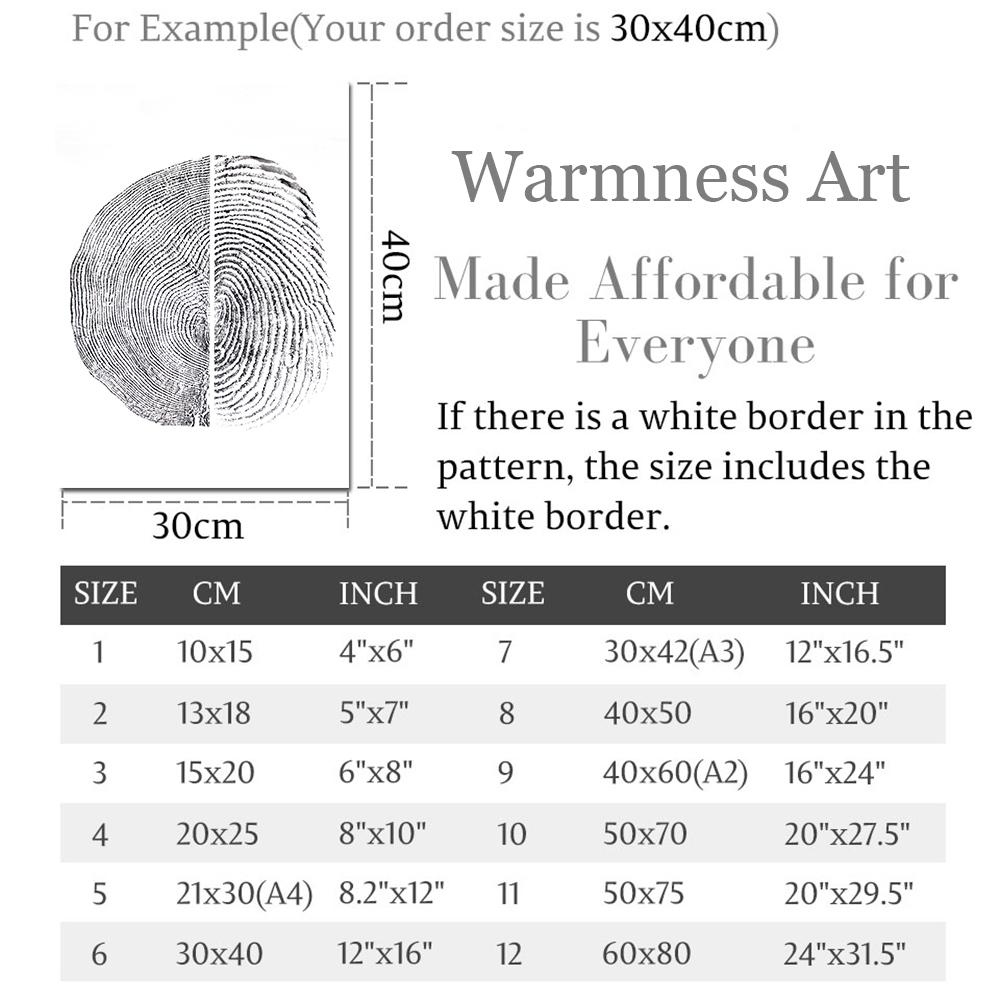 Fingerprint and Tree Ring Rubbing Canvas Painting Black And White Wall Art Print Nordic Poster Modern Pictures for Living Room